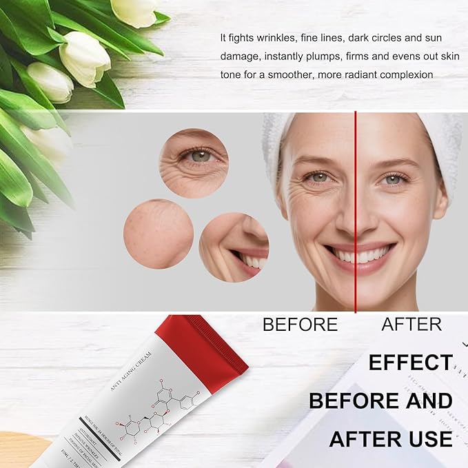 Skincare All In One Anti-Aging Cream, Sensitive Skin Hydrating Face Cream, Treatment Face Moisturizer Anti Aging Face Cream, Suit For Men And Women 2.7 Fl.Oz