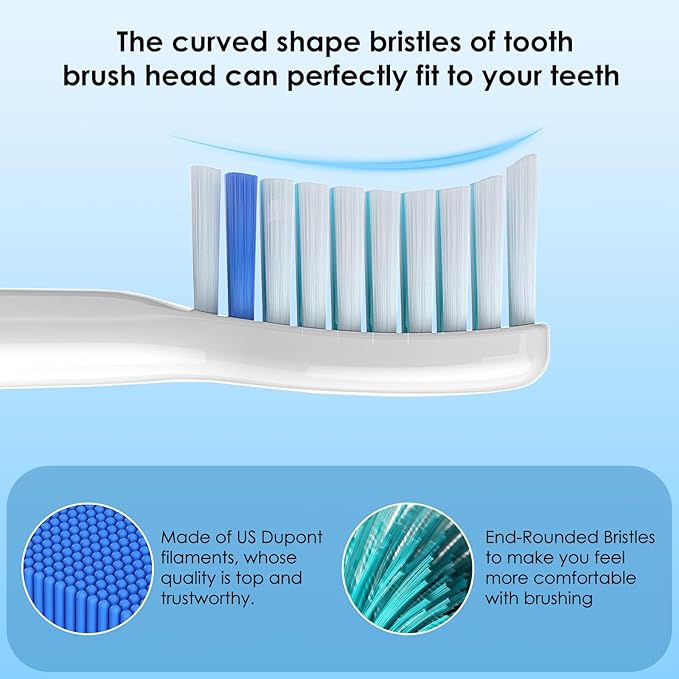 Replacement Toothbrush Heads for Philips Sonicare,Professional Electric Toothbrush Brush Heads Compatible with Sonicare HealthyWhite FlexCare 4100 5100 6100 and Other Click-on Handles