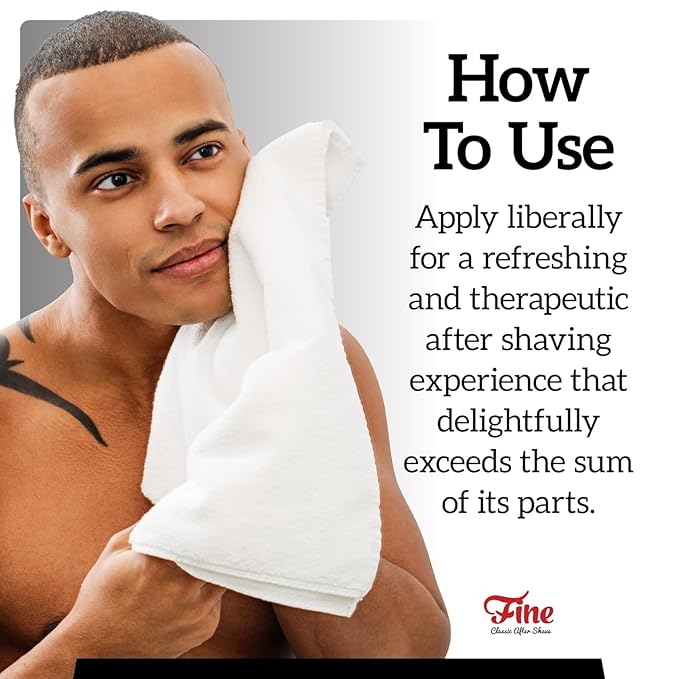 Fine Men's Aftershave - Latigo Fragrance, Soothing & Toning Post Shave Balm, Calms Razor Burn, Classic Barbershop Feel, Alcohol-Based Formula, Gentle for All Skin Types, 100ml