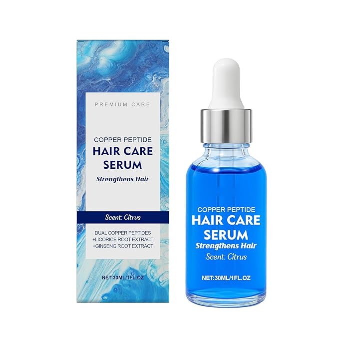 30ml Copper Peptide Hair Serum for Thinning Hair – Biotin & Ginseng Root Extract to Support Scalp Health and Boost Volume