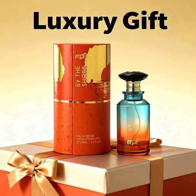 By The Shore Unisex Coastal Cologne Eau de Parfum 100ml Fresh Citrus & Apricot Perfume Long Lasting Orange Mint Fragrance Ocean Inspired Scent Gift for Men & Women