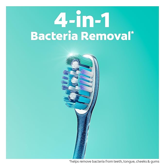 Colgate 360 Toothbrush with Tongue and Cheek Cleaner, Medium Toothbrush, 1 Pack