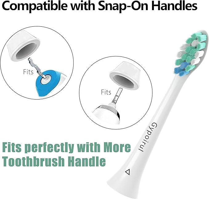 Toothbrush Replacement Heads Compatible with Philips Sonicare Replacement Heads, Electric Brush Head for 4100 5100 6100 9023 W Optimal Plaque Control 10 Pack, Green-blue