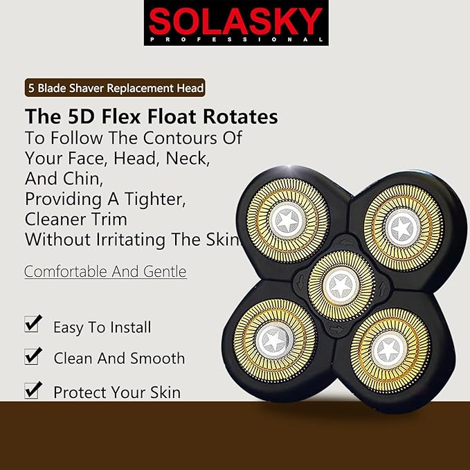Universal 5 Blades replacement heads Compatible with Bird and Freedom shaver, Replacement heads Head Shaver and other brands shaver