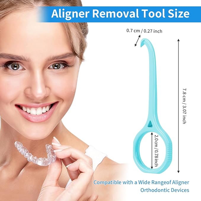 25PCS Aligner Removal Tool - Removal Aligner Tooth Hook for Invisible Braces - 5 Colors Retainer Remover Tool - Braces Removal Kit