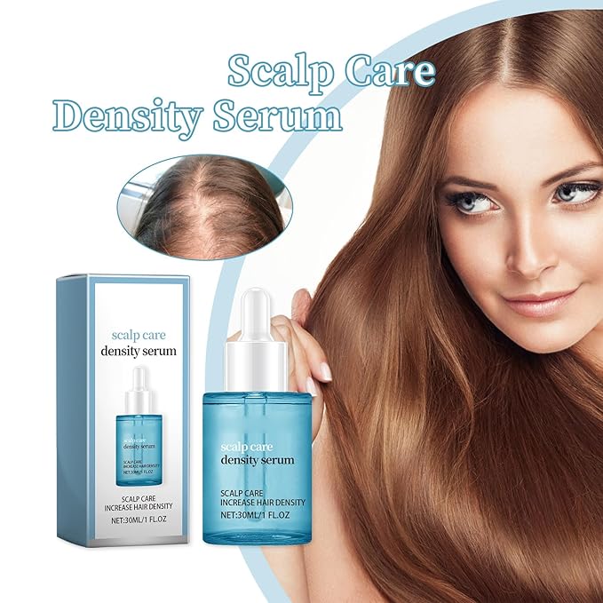 30ml Scalp Care Density Serum for Hair Growth – Reduces Hair Shedding, Thickens Thin Hair & Strengthens Roots with Natural Pea Extract, Collagen & Vitamin E