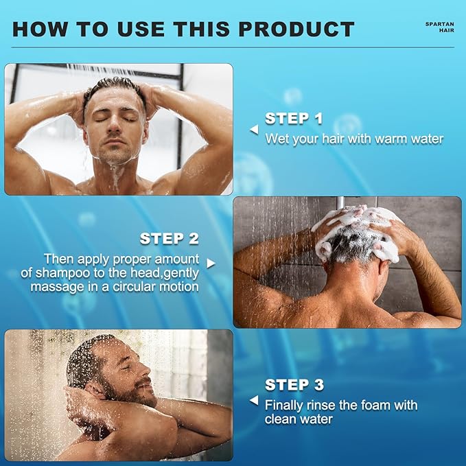 Shampoo for Men- Strengthening & Smoothing System for Thinning and Gray Hair - Adds Volume & Nourishes - Men & Women