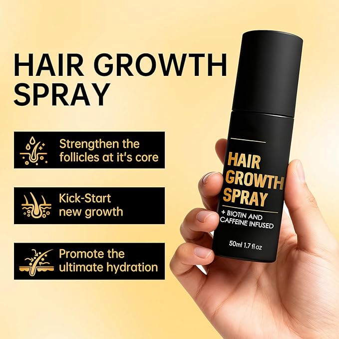 5% Minoxidil Hair Growth Spray for Fuller Hair, Enhance Hair Vitality & Shine, Suitable for All Hair Types For Women & Men, 1.7floz/50ml