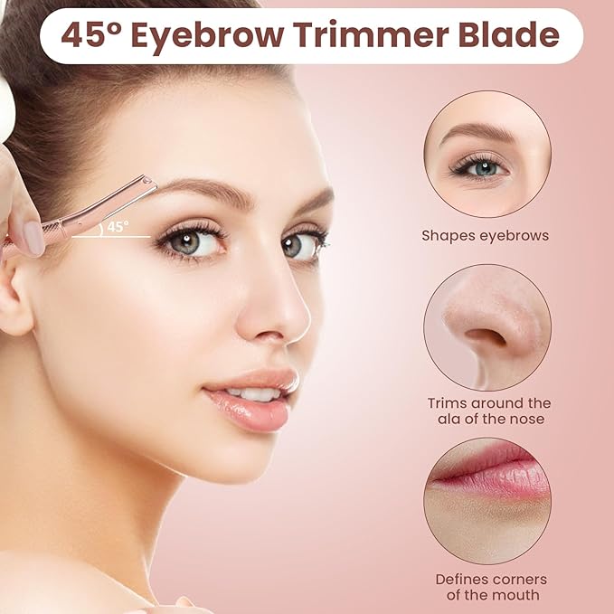 AIBRIT PRO Dermaplaning Tool for Face, Dermaplane Razor for Peach Fuzz with Metal Grip, Professional Eyebrow Razor for Women, Facial Razor for Women Silver (12 Replaceable Blades)