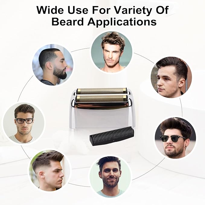 Replacement Foil and Cutters Head Compatible with Baby*lissPRO Double Foil Shaver, Replacement Foil Compatible with Baby*lissPRO Trimmer FXFS2 Shaver,2 Pack (Silver)