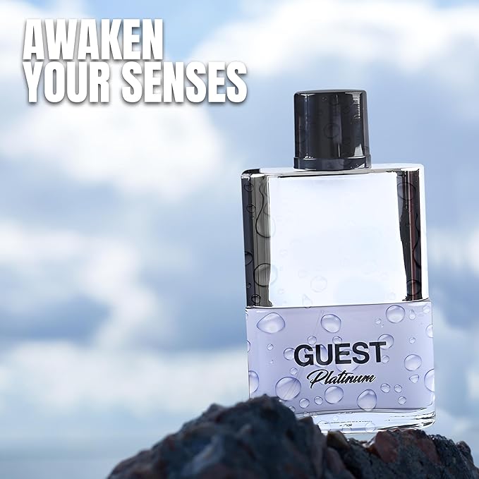 Guest Platinum Men Cologne Fresh Scent Eau De Toilette Spray, Fragrance For Men Long-Lasting Cologne Choice For Daily Wear Elegant 100ml Bottle