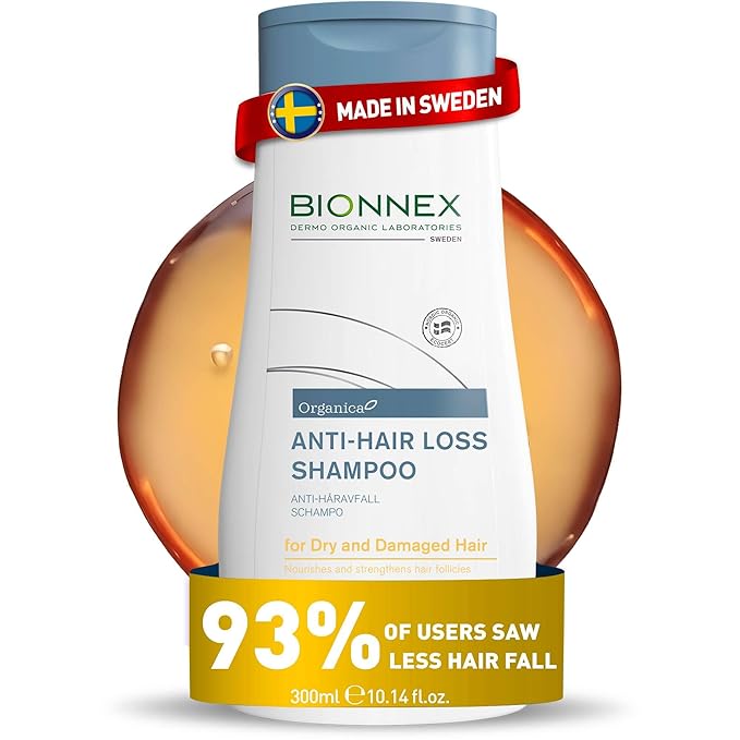 Organica Anti-Hair Loss Shampoo for Dry and Damaged Hair, Dermatologically and Clinically Tested, Restores Hair Vitality, Boost Hair Growth with BioTrust Technology, 300 Ml
