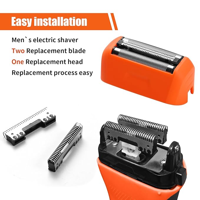 7045-2201 Shaver Head Replacement Foils&Cutters and Head Compatible with wahl Orange lifeproof 7061 Series (Orange-2 PCS)