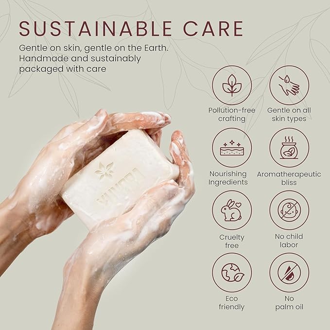 4 Pcs Women Natural Handmade Body Soaps 5 OZ Pack Floral Radiance Long lasting Fragrance Luxurious Scents with Natural Ingredients – Sulfate & Paraben Free, Vegan Soaps