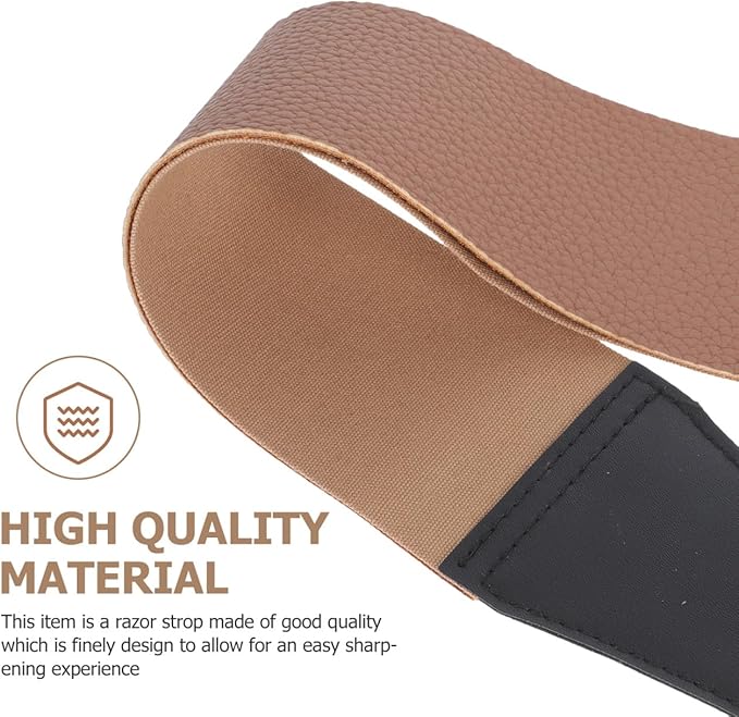 minkissy 2pcs Dual-sided Strop Sharpening Tool Manual Shaver Strop for Straight and Blades Easy to Use for Father Day