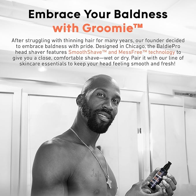 Groomie Natural Shave Gel - Aftershave Gel for Delicate Skin, Unscented Elegance for Silky-smooth Outcomes. For All Genders, Hydrate, Elevate Your Shaving Routine with Comfort, 60ml