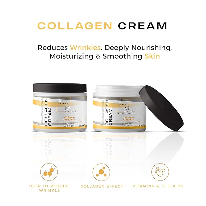 COLLAGEN Face CREAM MOISTURIZER, Non Greasy ANTI-AGING for ALL SKIN TYPES, Including SENSITIVE SKIN, 4 fl oz