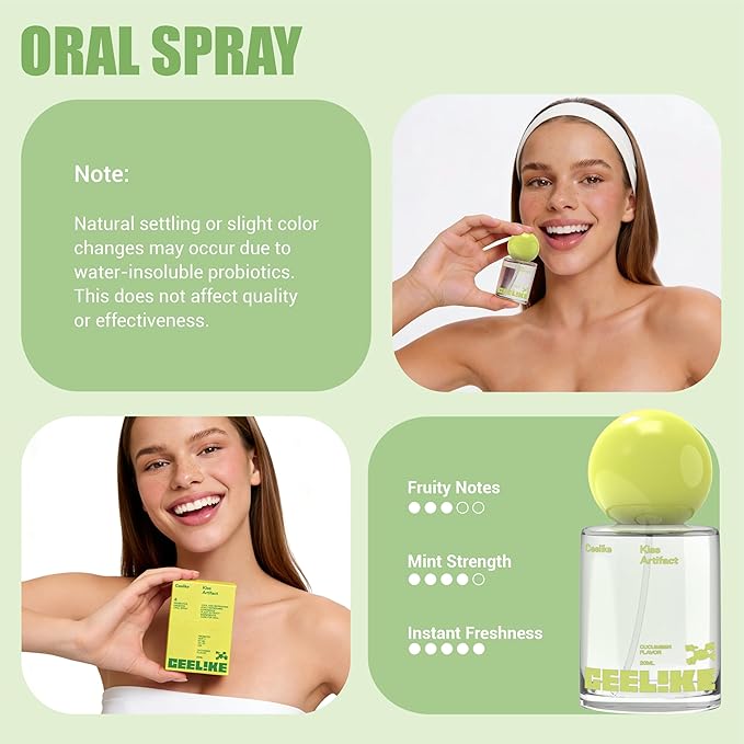 Oral Spray Pack – 5 Flavors (Mint, Orange, Tangy Apple Cider, Cucumber, Lemon) – 20ml Each – Breath Freshener