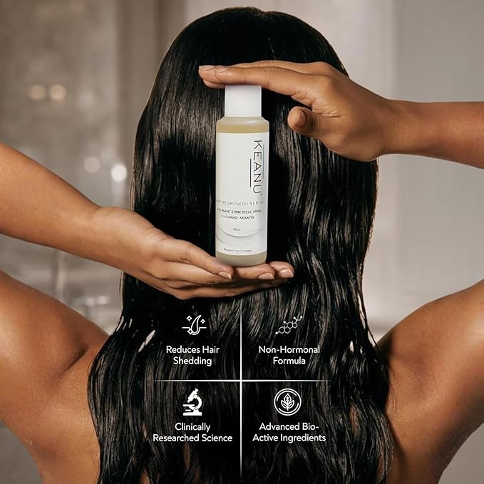 Hair Growth Serum, 0% Min.oxidil for Men & Women Advanced Hair Regrowth, Exosome Thinning Hair' Serum Stimulates Growth Biotin Serum, Scalp Treatment W Plant Stem Cells & Nano-Keratin - 1.7 fl oz
