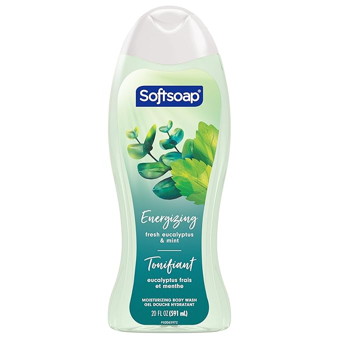 Softsoap Eucalyptus & Mint Body Wash, Moisturizing Body Wash, 20 Oz, (4 Pack)