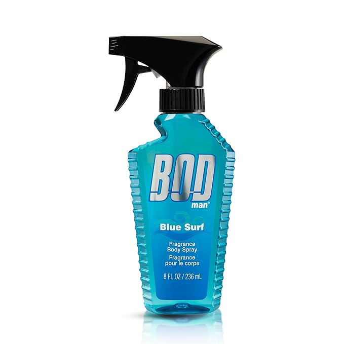 BOD man Blue Surf Body Spray 8 Fl Oz and Fresh Guy Body Spray 8 oz Men's Fragrances
