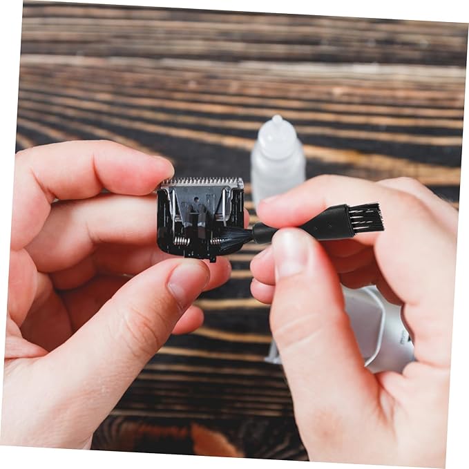 NOLITOY 10pcs Black Electric Shaver Cleaning Brushes Double-Sided Hair Cleaner for Easy Grooming and Dust Removal Compatible Shavers for Home and Travel Use