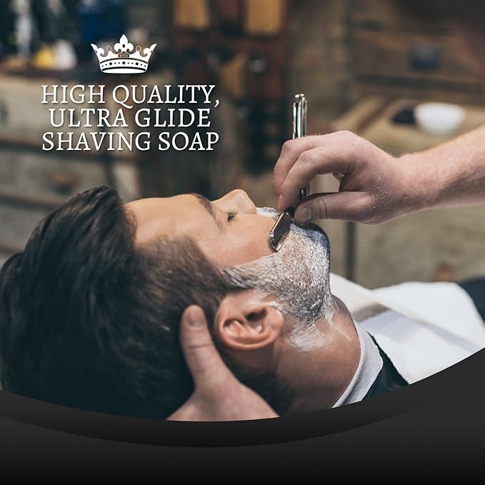 Henri et Victoria Shaving Soap For Men | Smooth Shave, Lathers Up Nicely, Long-Lasting Scent | Canadian Made by Skilled Artisan 114 g (4 oz) (Cognac and Cuban Cigars)