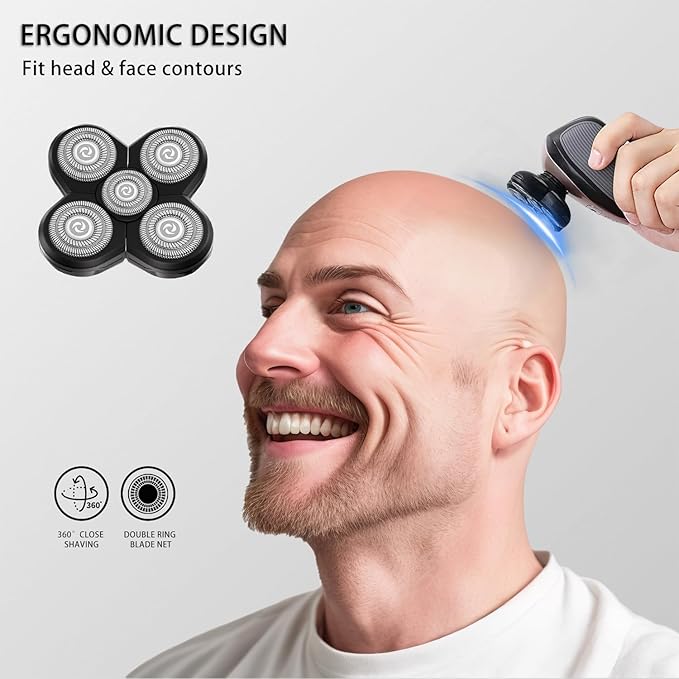 Head Shaver Replacement Heads Shaver Replacement Blades Refills Compatible with Freebird Shaver (3)