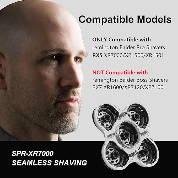 XR7000 Replacement Blades Compatible with remington Balder Pro Head Shaver XR7000 XR1500 XR1501,Balder Pro Replacement Head with Durable Stainless Steel, Smooth Shaving, and No-Irritation,1 Pack