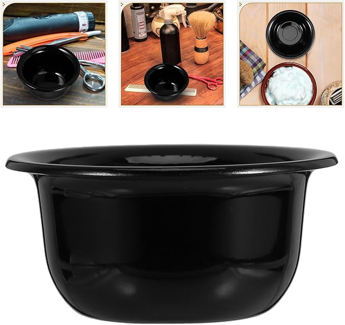 Veemoon Plastic Shaving Soap Bowl for Men Reusable Shave Soap Cup with Black Shaving Cream Dish Suitable for Home and Travel Use