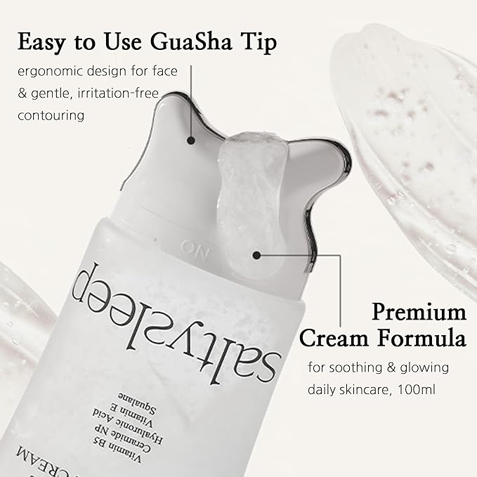 Soothing Gel Cream wtih Guasha - Hydrating Face Moisturizer, Dex-Panthenol, Hyaluronic Acid, Ceramide, Squalane, Vitmains, Korean Skincare for All Skin Types, Elasticity & Glow 3.38 fl oz