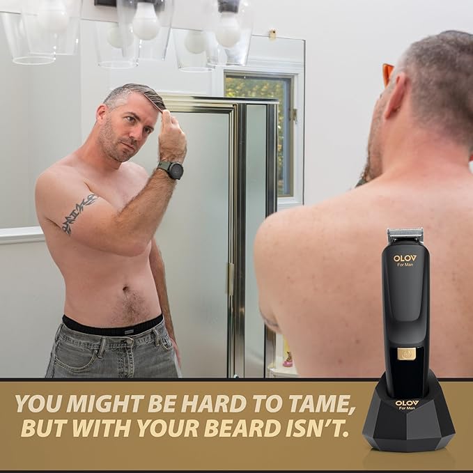 Beard Trimmer, 21 Piece All-in-One Mens Grooming Kit and Hair Clipper, Nose, Ear,Body and Face, Electric Razor with USB Recharge Dock