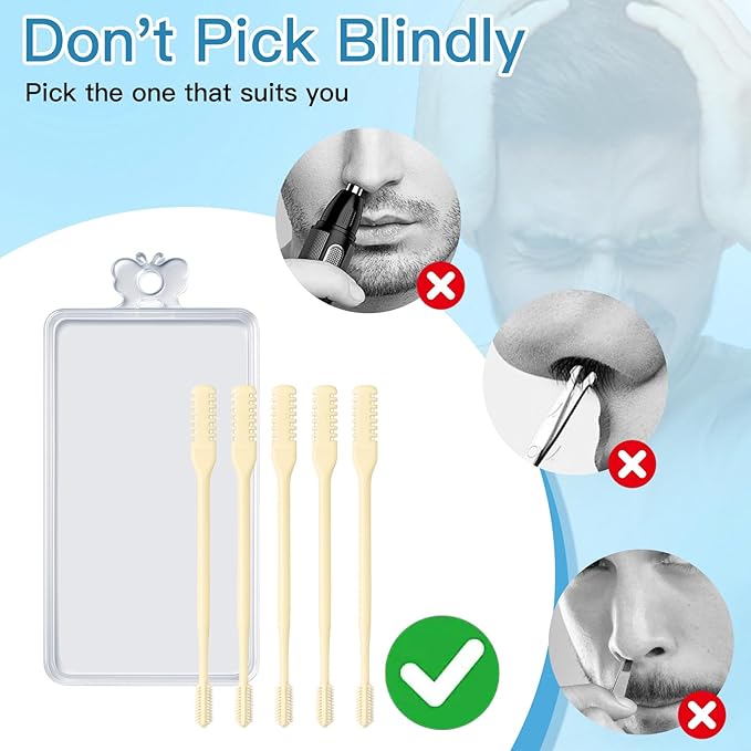 15Pcs 2-in-1 Nasal Hair Cutter for Women,Yellow Nose Hair Trimmer for Mens Womens Unisex Christmas Ear Nose Cutter for Mens Gift Nose Trimmer for Women with Cleaning Brush,Nasal Hair Remover