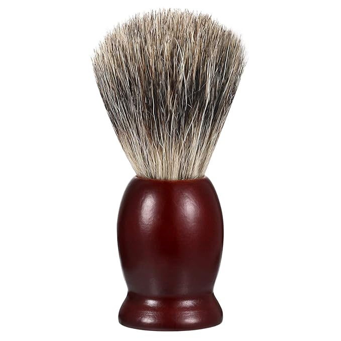 Vtrem Pure Badger Shaving Brush for Men with Hard Wood Handle Luxury Professional Shave Brush Tool for Wet Shave, Safety Razor