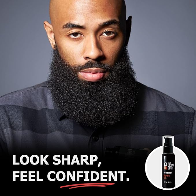 That Urban Edge Beard Oil | Ideal for Black & Latino Men | Moisturizing Conditioner with Jojoba Coconut & Grapeseed Oils | Helps Reduce Dryness, Itch & Flakes | Lightweight, Non-Greasy Shine | 2 Fl Oz