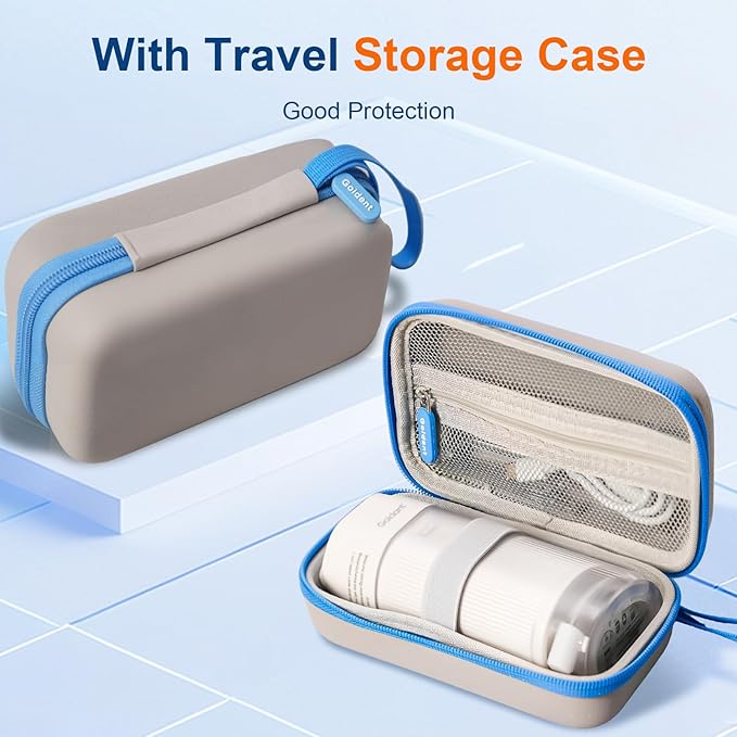 2026 New Portable Water Flosser for Teeth, 4 Modes & 4 Intensity Levels, Mini Small Design with Exquisite Travel Case, Removable Tank, IPX7 Waterproof, Cordless Dental Oral Irrigator (White)