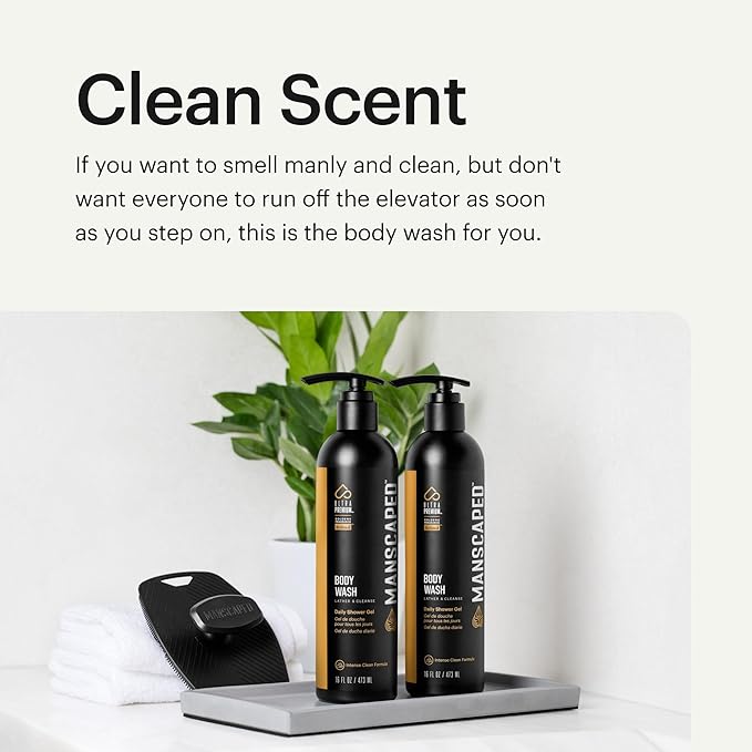 MANSCAPED® Men’s UltraPremium Refined® Body Wash, Luxurious Clean Formula Infused with Aloe Vera and Sea Salt, Refreshing and Nourishing Daily Shower Gel for Hydrating Skin, (16 oz), 2 Pack