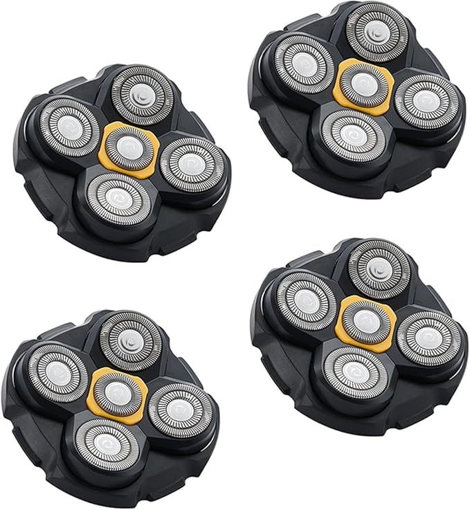 Pro Head Shaver Replacement Blades Compatible with Microtouch Titanium Head Shaver,Precision Electric Shaving for Bald Men. (4 Pack)