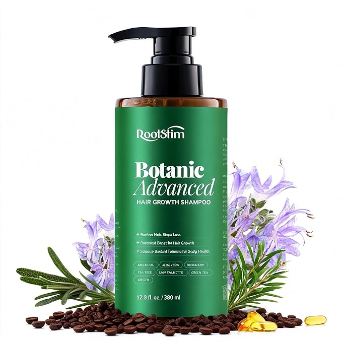 Hair Growth Shampoo with Rosemary and Biotin - Hair Thickening & Hair Loss Shampoo for Men and Women, Sulfate & Paraben-Free Scalp Care for All Hair Types(12.8 Fl Oz)