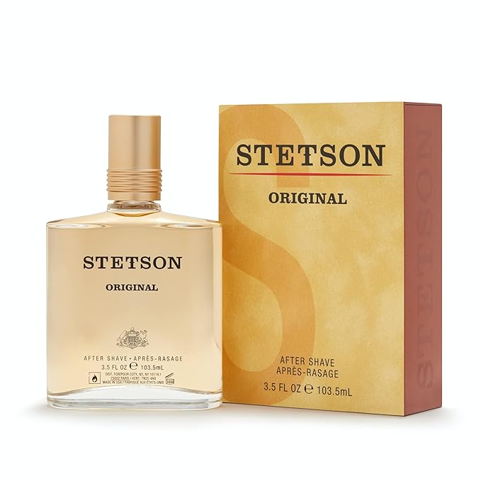 Stetson Original Aftershave - After Shave Splash for Men - Earthy and Woody Aroma with Fragrance Notes of Citrus, Patchouli, and Tonka Bean - 3.5 Fl Oz