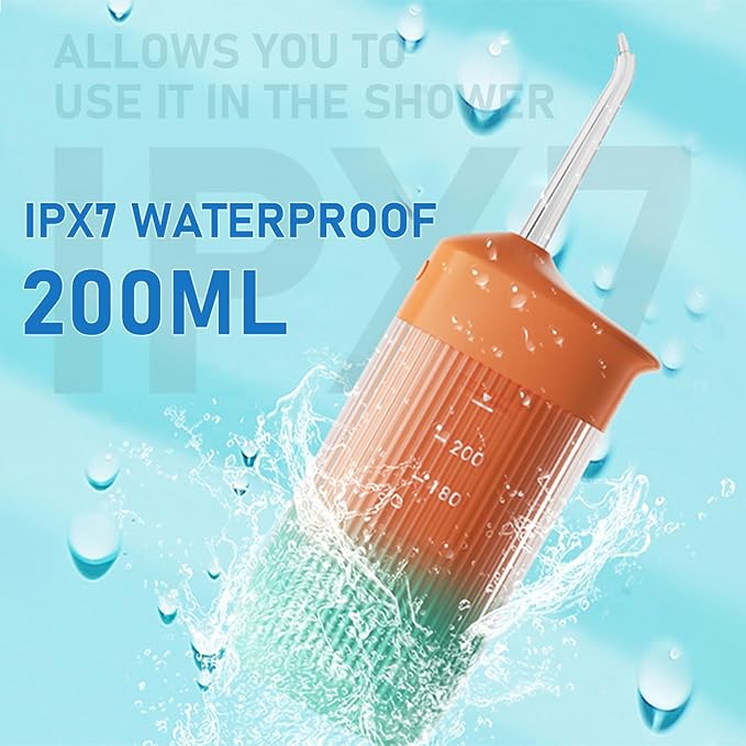Portable Water Flosser for Teeth Travel Mini Small Water Flosser Compact Electric Oral Irrigator Dental Flossing for Teeth Cleaning Cordless Advanced Tonsil Stone Kids Adults Braces