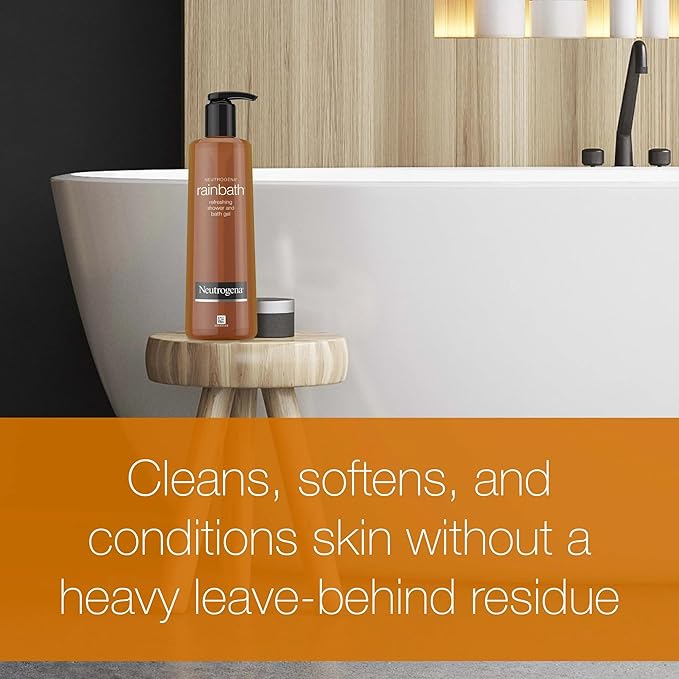 Neutrogena Rainbath Refreshing and Cleansing Shower and Bath Gel, Moisturizing Body Wash and Shaving Gel with Clean Rinsing Lather, Original Scent, 8.5 fl. oz (Pack of 2)