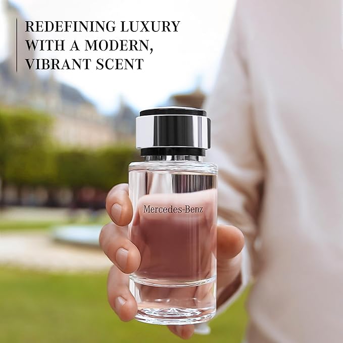 Mercedes Benz For Men - Elegant Fragrance With Woody, Sensual Musky Notes - Mesmerize The Senses With Original Luxury Men’s Eau De Toilette Spray - Endless Day Through Night Scent Payoff - 4 OZ