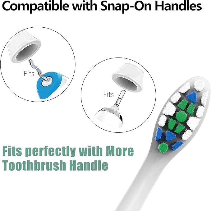 Toothbrush Replacement Heads Compatible with Philips Sonicare Replacement Heads, Electric Brush Head for 4100 5100 6100 9023 W Optimal Plaque Control 10 Pack,