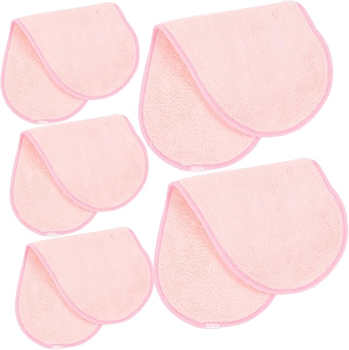GALPADA 25pcs Portable Face Towels Soft Makeup Remover Cloths for Camping and Travel Highly Absorbent Coral Fleece Facial Washcloths for Lightweight