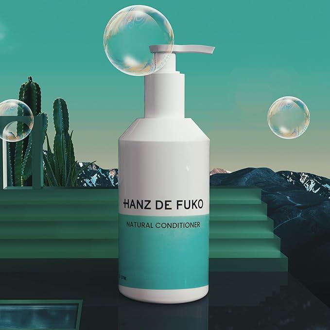 Hanz de Fuko Premium Natural Conditioner for Men & Women – Moisturizing Treatment Helps Soothe Dry Scalp, Relieve Irritation, Fight Dandruff – Sulfate & Paraben Free, 16+ Plant Extracts, 8 oz.