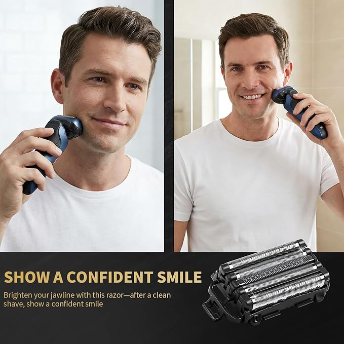 WES9032P Compatible with Panasonic arc 5 Replacement Blades,Outer Foil and Inner Blade Set WES9032P,ES-LV65 Replacement Blades and Foil Fit for Panasonic ARC5 Electric Razor for Men（1PACK）