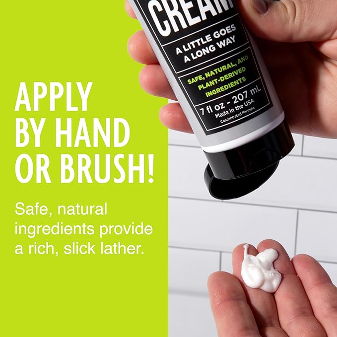 Pacific Shaving Company Natural Shaving Cream 7 fl oz. (207 mL) + 3.4 fl oz (100 mL)
