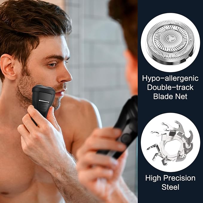 Electric Razors,2025 New Upgrade Shaver, Model Rechargeable Shaver, USB Razor for Men, Washable Razor(Black)