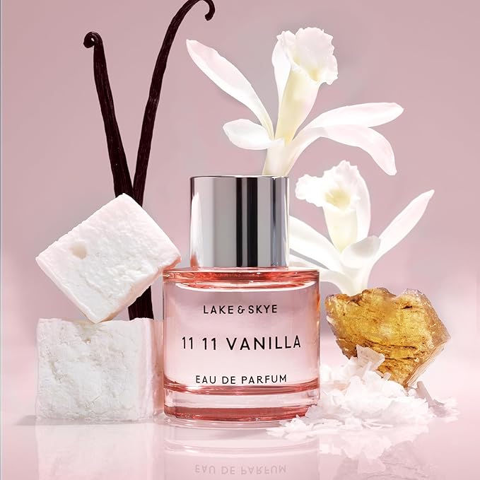 Lake & Skye 11 11 Vanilla Eau de Parfum Sample 2mL - Vanilla, Cashmere, Dreamy, Crème, Skin Musk, Clean, Vegan, Paraben-Free, Cruelty-Free